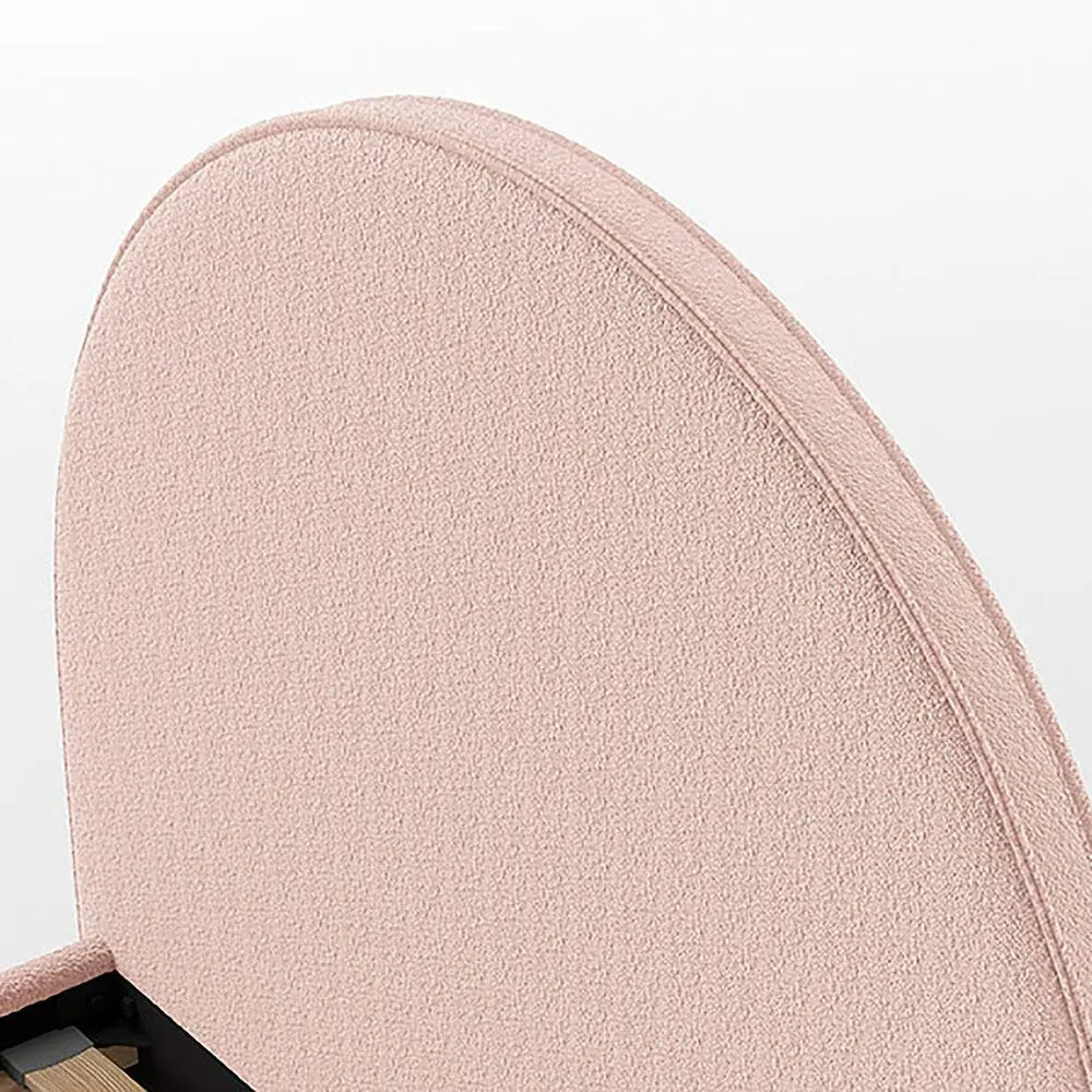 VIPACK - Lit Lune 90 X 200 Cm Rose Boucle