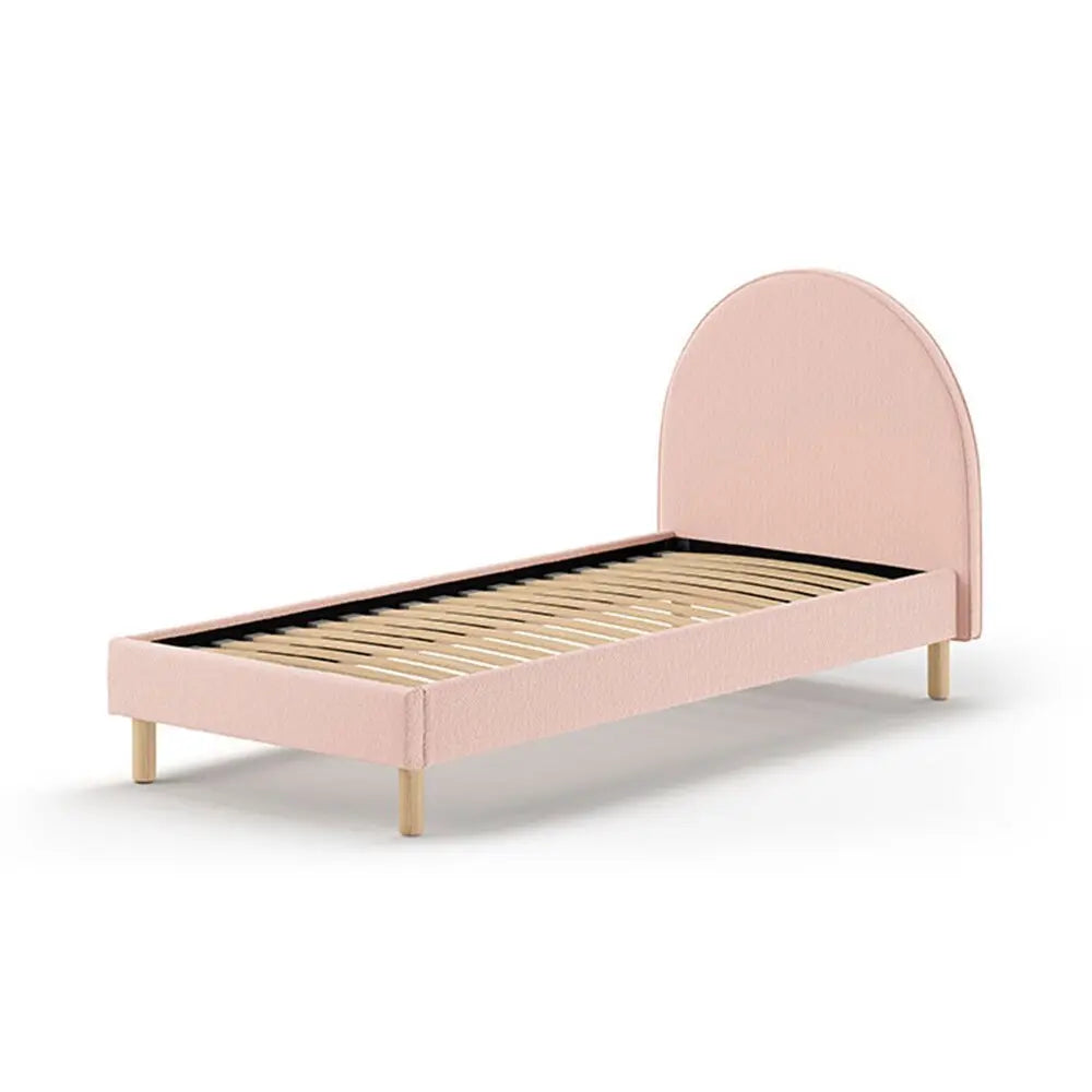 VIPACK - Lit Lune 90 X 200 Cm Rose Boucle