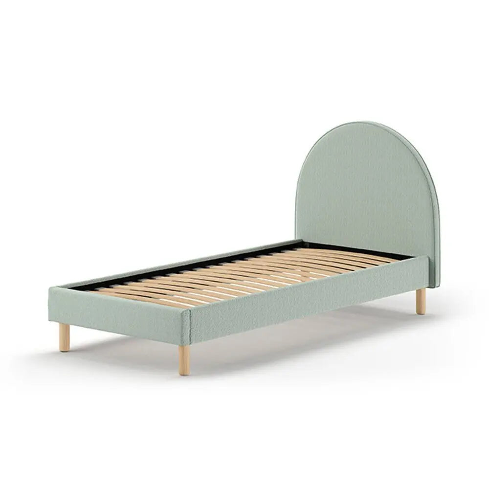 VIPACK - Lit Lune 90 X 200 Cm Vert Boucle