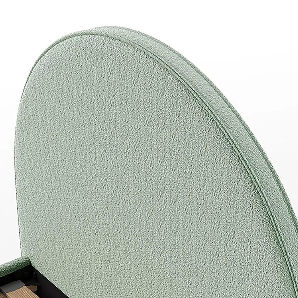 VIPACK - Lit Lune 90 X 200 Cm Vert Boucle