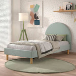 VIPACK - Lit Lune 90 X 200 Cm Vert Boucle