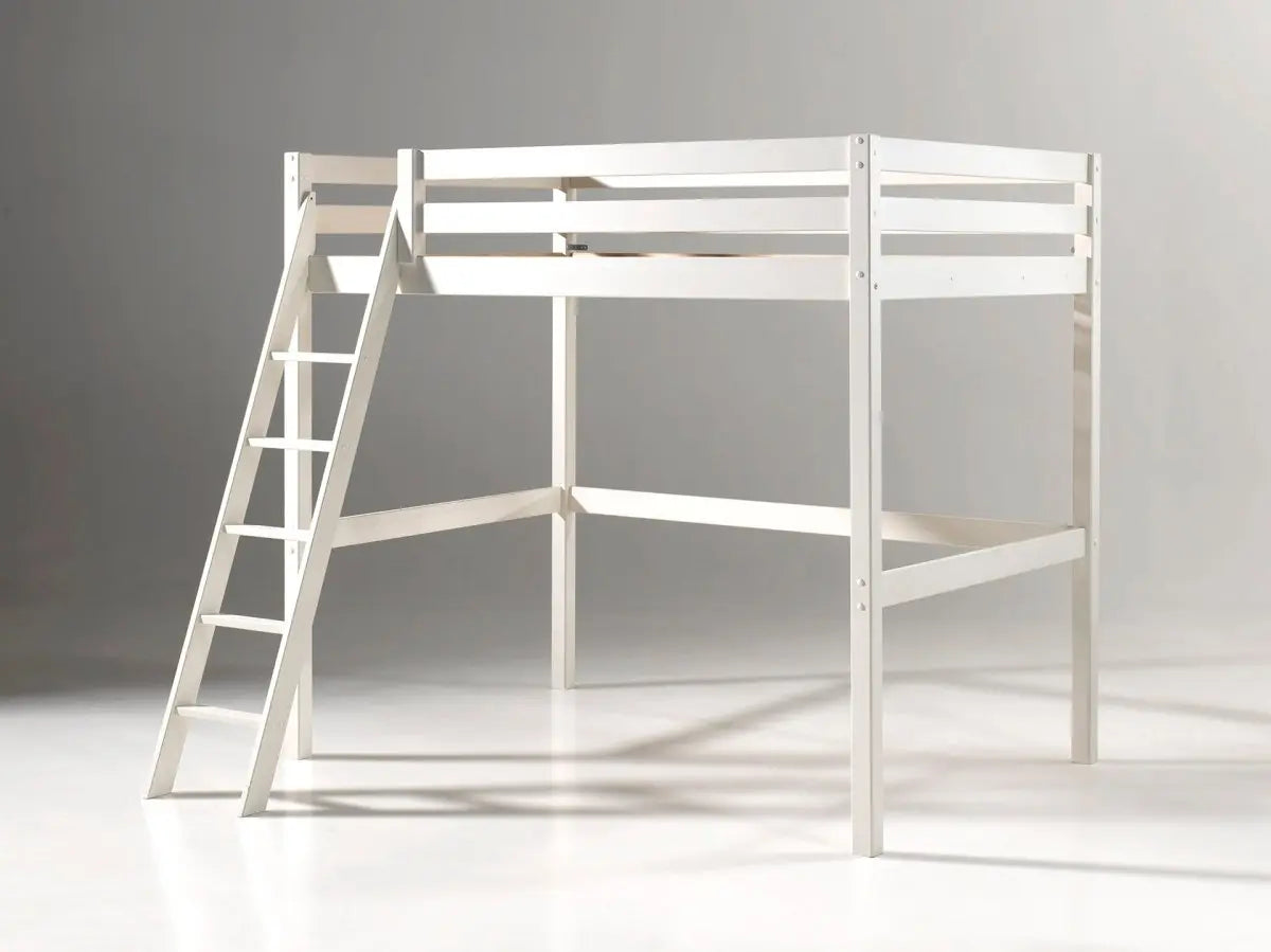 VIPACK - Lit Mezzanine 140 x 200 cm PINO Blanc