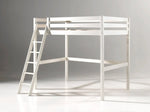 VIPACK - Lit Mezzanine 140 x 200 cm PINO Blanc