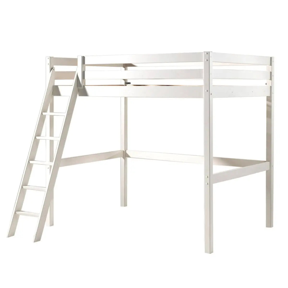 VIPACK - Lit Mezzanine 140 x 200 cm PINO Blanc