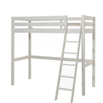 VIPACK - Lit Mezzanine Pino 90 X 200 Cm Blanc