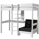 VIPACK - Lit Mezzanine PINO Avec Fauteuil 90 x 200 cm Blanc