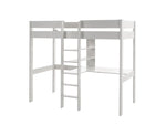 VIPACK - Lit Mezzanine PINO Sans Fauteuil 90 x 200 cm Blanc