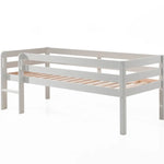 VIPACK - Lit Mi - Hauteur (H 85cm) PINO Avec Échelle 90 x 200 cm Blanc