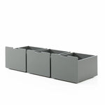 VIPACK - Lit Mi - Hauteur PINO (H 85cm) Avec Échelle 90 x 200 cm Gris