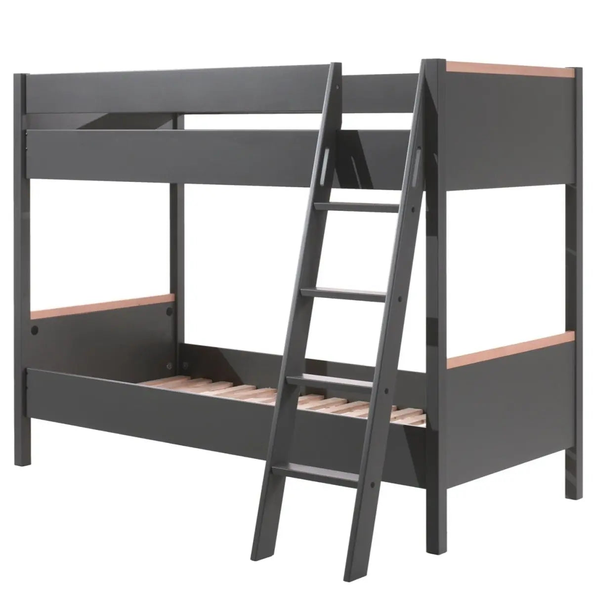 VIPACK - Lit Superposé London Anthracite 90 X 200 Cm