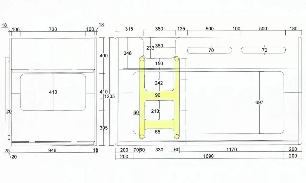 VIPACK - Lit Superposé LUCA 90 X 200 cm Blanc