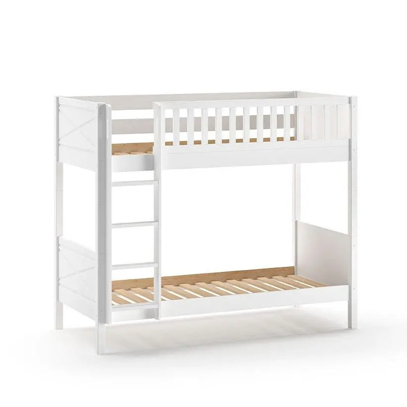 VIPACK - Lit Superposé Scott Avec Deux Tiroirs 90 X 200 Cm