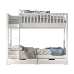 VIPACK - Lit Superposé Scott Avec Deux Tiroirs 90 X 200 Cm