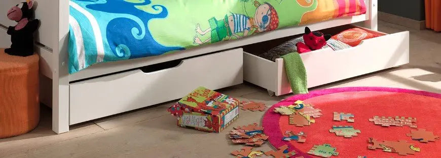 VIPACK - Lit Superposé Scott Avec Deux Tiroirs 90 X 200 Cm