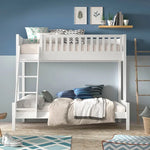 VIPACK - Lit Superposés 3 Places Avec 2 Tiroirs