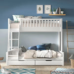 VIPACK - Lit Superposés 3 Places Avec 2 Tiroirs