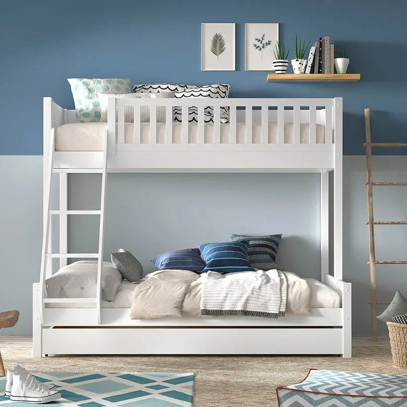 VIPACK - Lit Superposés 3 Places Avec Tiroir de Lit