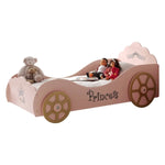 VIPACK - Lit Voiture Princess Pinky Avec Matelas 90 X 200 Cm