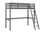 VIPACK - PINO Lit Mezzanine 90 X 200 cm Gris