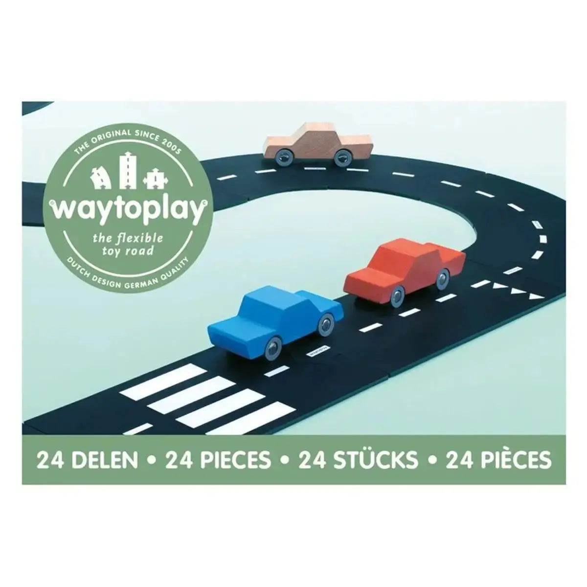 WAY TO PLAY TOYS - Circuit De Voiture Flexible - 24 Pièces Highway