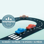 WAY TO PLAY TOYS - Circuit De Voiture Flexible - Expressway 16 Pièces