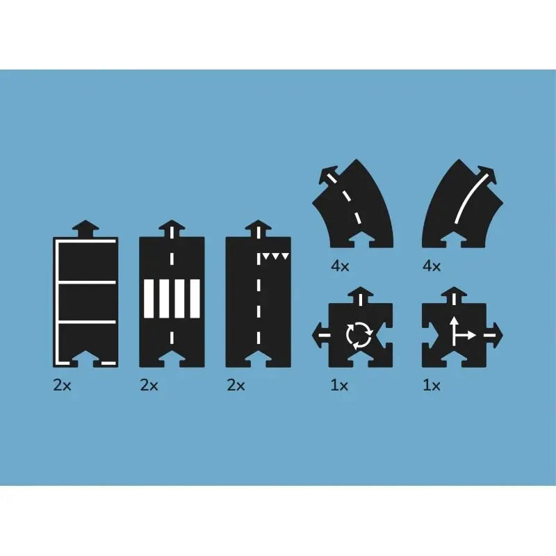 WAY TO PLAY TOYS - Circuit De Voiture Flexible - Expressway 16 Pièces