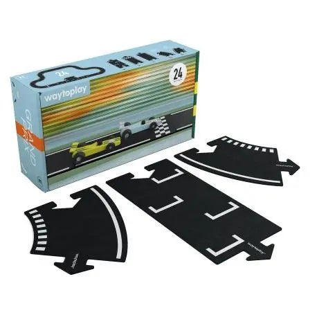 WAY TO PLAY TOYS - Circuit de Voiture Flexible Grand Prix - 24 Pièces