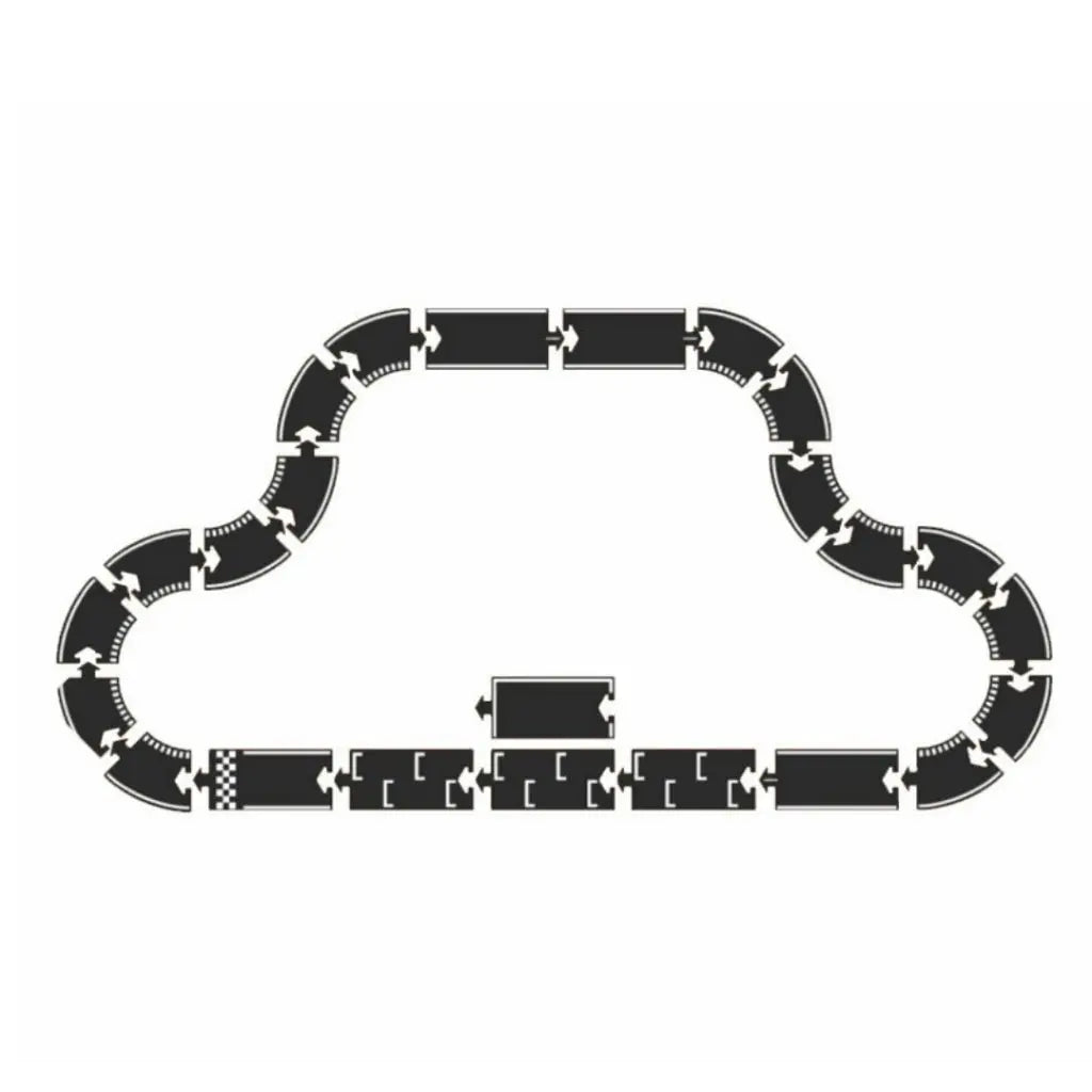 WAY TO PLAY TOYS - Circuit de Voiture Flexible Grand Prix - 24 Pièces