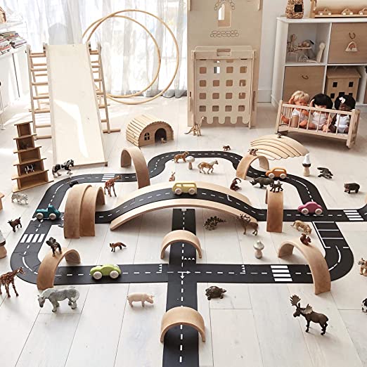 WAY TO PLAY TOYS - Circuit De Voiture Flexible - Ring Road 12 Pièces