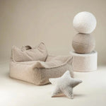WIGIWAMA - Fauteuil Pouf Biscuit Molletonné