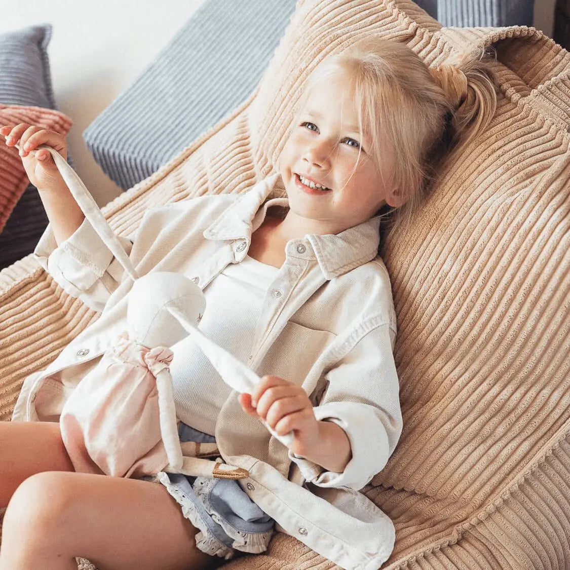 WIGIWAMA - Fauteuil Pouf Poire Cassonade