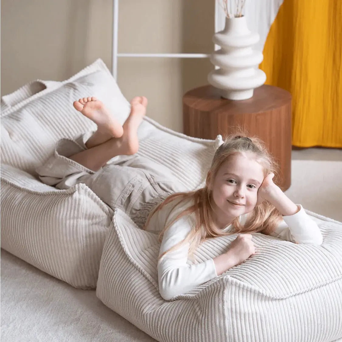 WIGIWAMA - Fauteuil Pouf Poire Guimauve