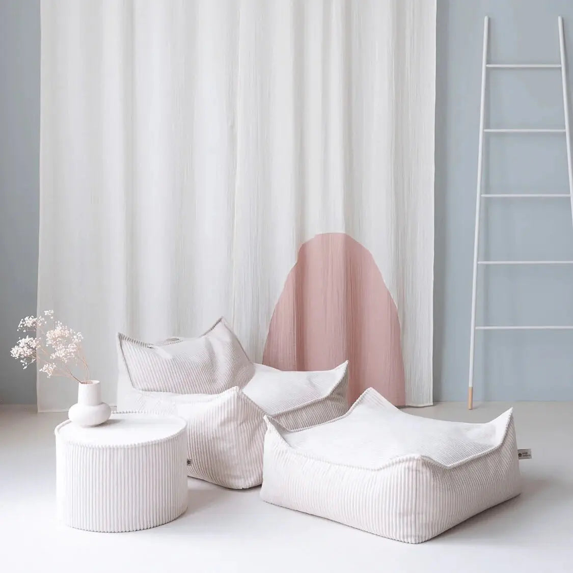 WIGIWAMA - Fauteuil Pouf Poire Guimauve