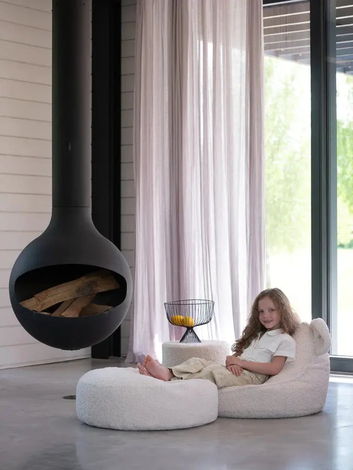 WIGIWAMA - Pouf Blanc Crème