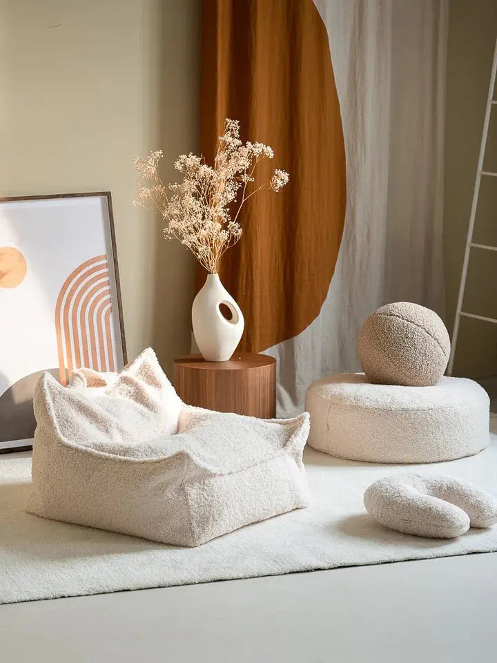 WIGIWAMA - Pouf Blanc Crème