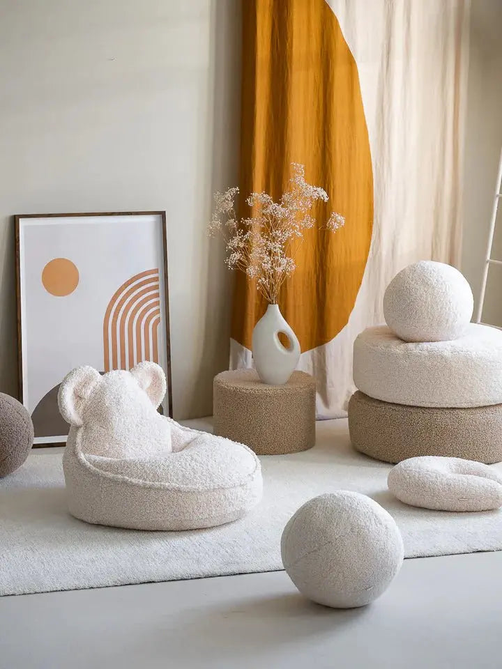 WIGIWAMA - Pouf Blanc Crème