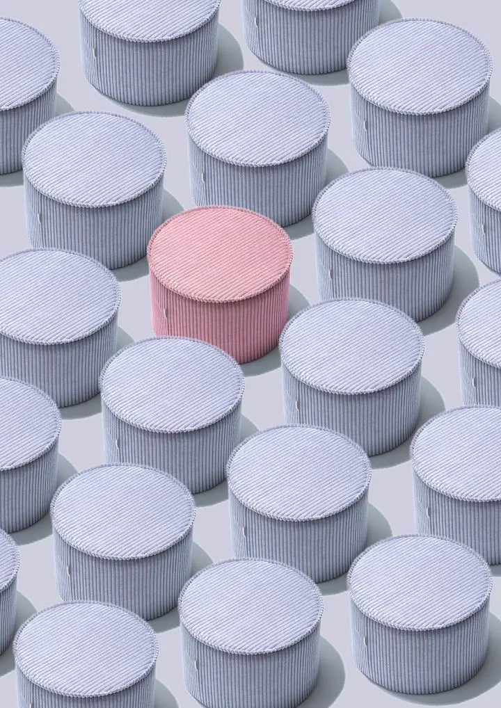 WIGIWAMA - Pouf Bleu Myrtille