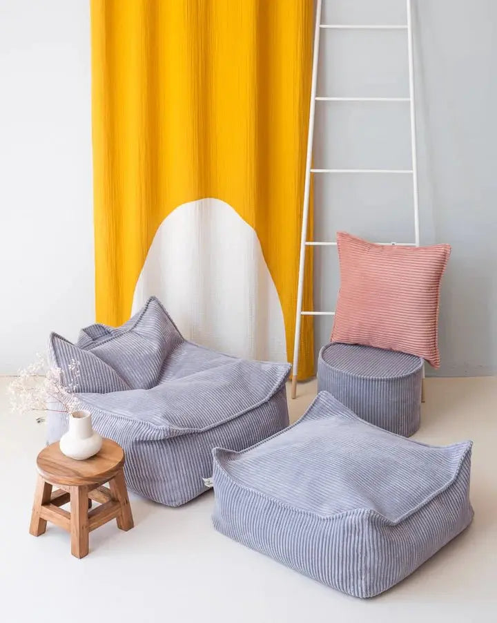 WIGIWAMA - Pouf Carré Bleu Myrtille