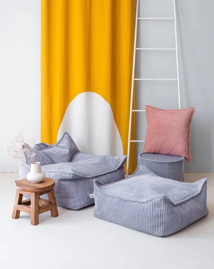 WIGIWAMA - Pouf Carré Bleu Myrtille