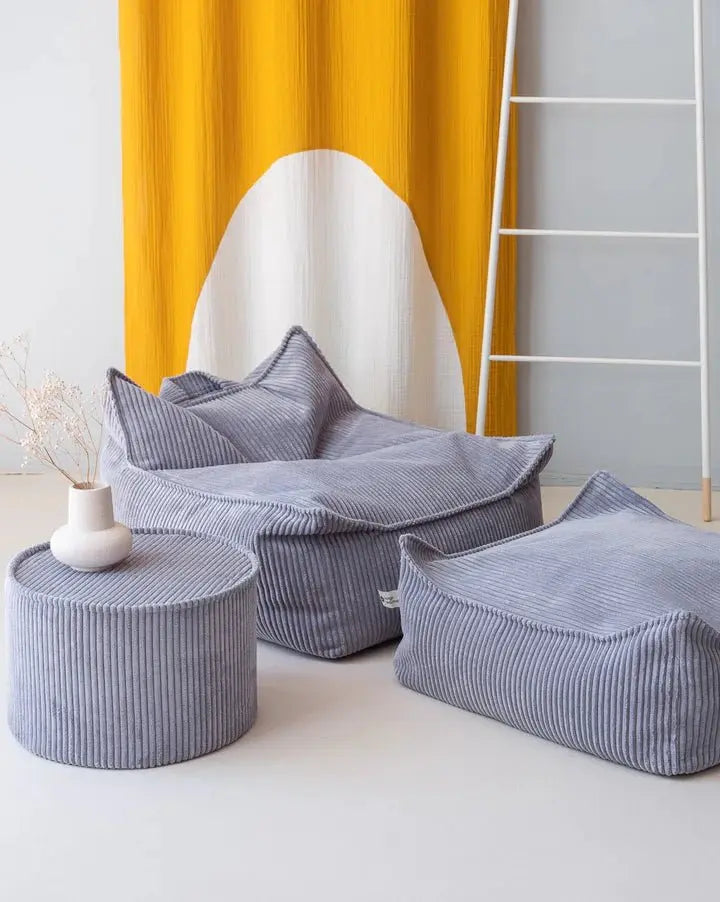 WIGIWAMA - Pouf Carré Bleu Myrtille