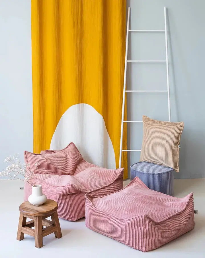 WIGIWAMA - Pouf Carré Mousse Rose