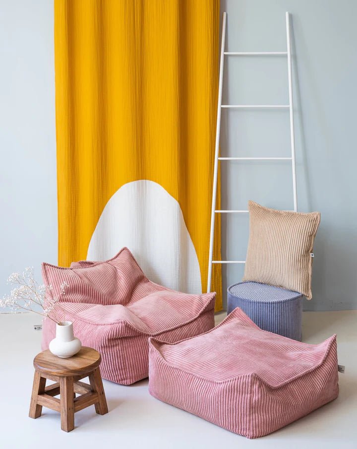 WIGIWAMA - Pouf Carré Mousse Rose