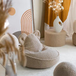 WIGIWAMA - Pouf Ours Biscuit Molletonné