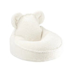WIGIWAMA - Pouf Ours Blanc Crème Molletonné